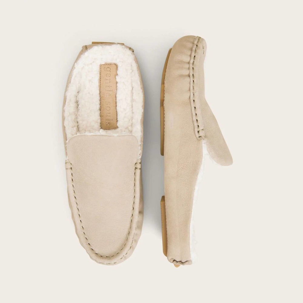 Gentle Souls by Kenneth Cole Women's Mina Cozy Driver Mule Mushroom US 10 - Picture 4 of 10